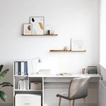 vidaXL Étagère Murale 2 Pièces Marron 80 x 9 x 3 cm Bois d'ingénierie