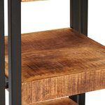 vidaXL Table de chevet 2 Pièces Marron et noir Bois de mangue massif