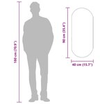 vidaXL Miroir mural Noir 90x40 cm Ovale