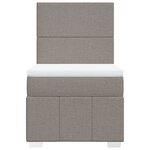 vidaXL Sommier à lattes de lit avec matelas Taupe 80x200 cm Tissu