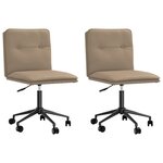 vidaXL Chaises à manger lot de 2 cappuccino similicuir