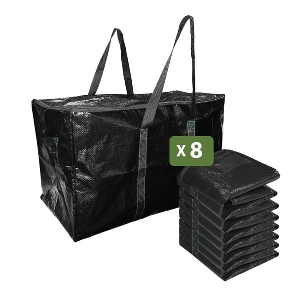 Pack and Move - Lot 8 grands sacs déménagement  rangement et transport ultra résistant - Réutilisable - Poignées solides