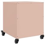 vidaXL Tables de chevet 2 Pièces rose 36x39x43 5 cm acier
