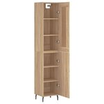 vidaXL Buffet haut Chêne sonoma 34 5x34x180 cm Bois d'ingénierie