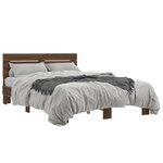 vidaXL Cadre de lit sans matelas chêne marron 140x200 cm