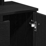 vidaXL Table de Toilette avec tiroir Chêne noir 86.5 x 35 x 136 cm