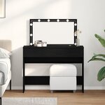 vidaXL Coiffeuse Chêne noir 100 x 40 x 120 cm Bois d'ingénierie