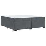 vidaXL Cadre de lit avec matelas Gris foncé 200 x 200 cm Velours