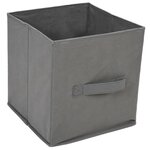 vidaXL Armoire de rangement 3 tiroirs en tissu Gris 34x34x101 cm Acier