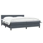 vidaXL Sommier à lattes de lit et matelas gris foncé 180x210cm velours