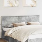 vidaXL Tête de lit Gris béton 200 cm Bois d'ingénierie