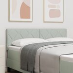 vidaXL Tête de lit LED gris clair Lot de 2 Revêtement  Bois 160 cm
