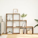 vidaXL Étagère séparatrice de pièce à 3 niveaux chêne artisanal