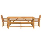 vidaXL Ensemble de salle à manger pour jardin 5 Pièces Marron