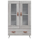 vidaXL Buffet haut sonoma gris 69 5x31x115 cm bois d'ingénierie
