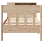 vidaXL Lit bibliothèque sans matelas 90x190 cm bois de pin massif