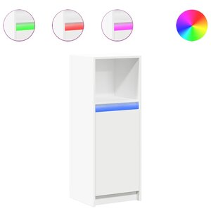 vidaXL Buffet avec LED blanc 38x34x100 cm bois d'ingénierie