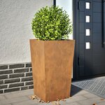 vidaXL Jardinière 45x45x75 cm acier résistant aux intempéries