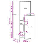 vidaXL Armoire d'apothicaire vieux bois 40x41x118 cm bois d'ingénierie