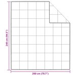 vidaXL Duvet d'hiver Blanc 200 x 240 cm Polyester Pêche 105gsm