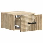 vidaXL Cabinet de chevet mural 2 Pièces Chêne Sonoma 34 5 x 33 x 20 cm