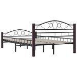 vidaXL Cadre de lit sans matelas noir métal 120x200 cm