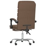 Fauteuil de massage inclinable de bureau informatique étude tissu brun 02_0025419