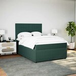 vidaXL Sommier à lattes de lit et matelas Vert foncé 160x200cm Velours