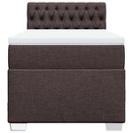 vidaXL Sommier à lattes de lit avec matelas Marron foncé 90x190 cm