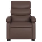 vidaXL Fauteuil inclinable de massage électrique marron similicuir