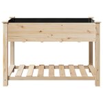 Jardinière vidaXL avec étagère 115x59x76 cm en bois massif de sapin