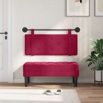 vidaXL Tête de lit suspendue Bordeaux Velours