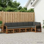 vidaXL Ensemble de canapés d'extérieur 6 pc Naturel et Anthracite