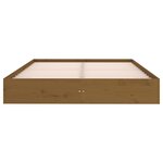 vidaXL Cadre de lit Marron miel Bois massif 150x200 cm Très grand