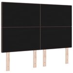 Tête de lit capitonnée Marron foncé 140 cm en tissu