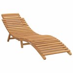 vidaXL Transat Gris foncé 188 x 55 x 59 cm Bois de teck solide