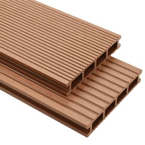 vidaXL Panneaux de terrasse avec accessoires WPC 30 m² 2 2 m Marron