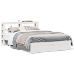 vidaXL Cadre de lit avec tête de lit sans matelas blanc 120x200 cm