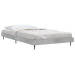 vidaXL Cadre de lit sans matelas gris béton 100x200 cm