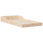 vidaXL Cadre de lit Marron 100 x 210 cm Bois massif en pin