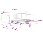 vidaXL Lit de jour avec gigogne sans matelas noir 100x200 cm