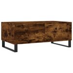 vidaXL Table basse Chêne fumé 90x50x36 5 cm Bois d'ingénierie