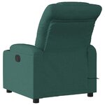 vidaXL Fauteuil de massage inclinable Vert foncé Tissu