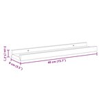 vidaXL Étagères à rebord pour cadre photo 2 Pièces Blanc 40x9x3 cm MDF