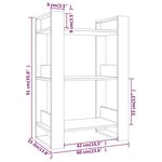 vidaXL Bibliothèque/Séparateur de pièce 60x35x91 cm pin massif