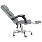 vidaXL Fauteuil inclinable de bureau Gris clair Tissu