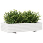 vidaXL Jardinière blanc 110x60x26 5 cm bois de pin massif