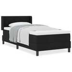 vidaXL Lit boxspring avec matelas avec matelas Noir 90 x 200 cm