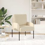 vidaXL Canapés avec coussin 55cm Crème Contreplaqué