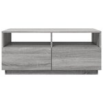 vidaXL Table basse avec lumières LED sonoma gris 90x49x40 cm